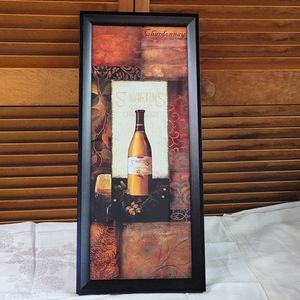 Chardonnay Wine Art Print 21 x 9